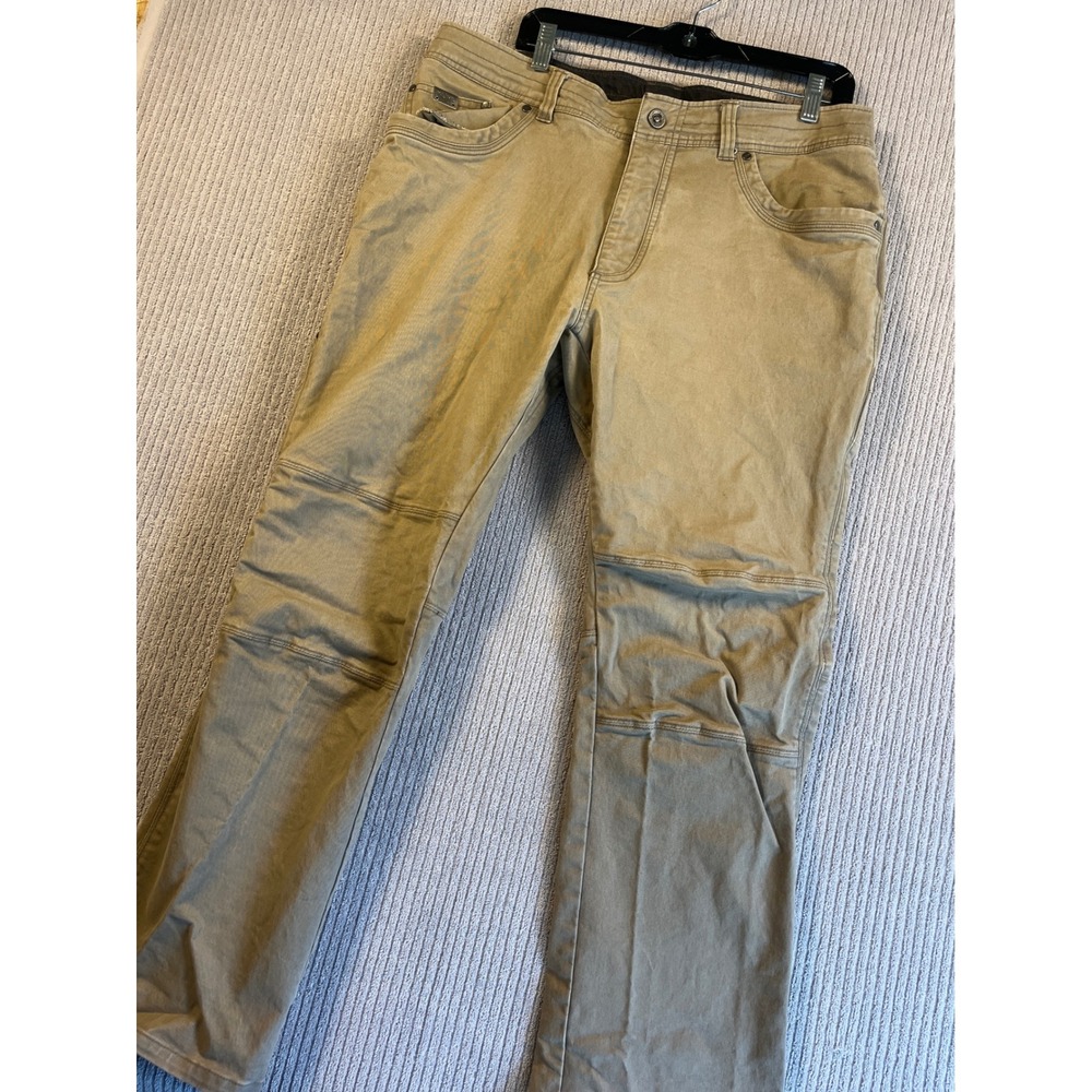 Kuhl Pants Mens 38x30 Rydr Khaki Tan Articulated Knee Vintage Patina Dye Work